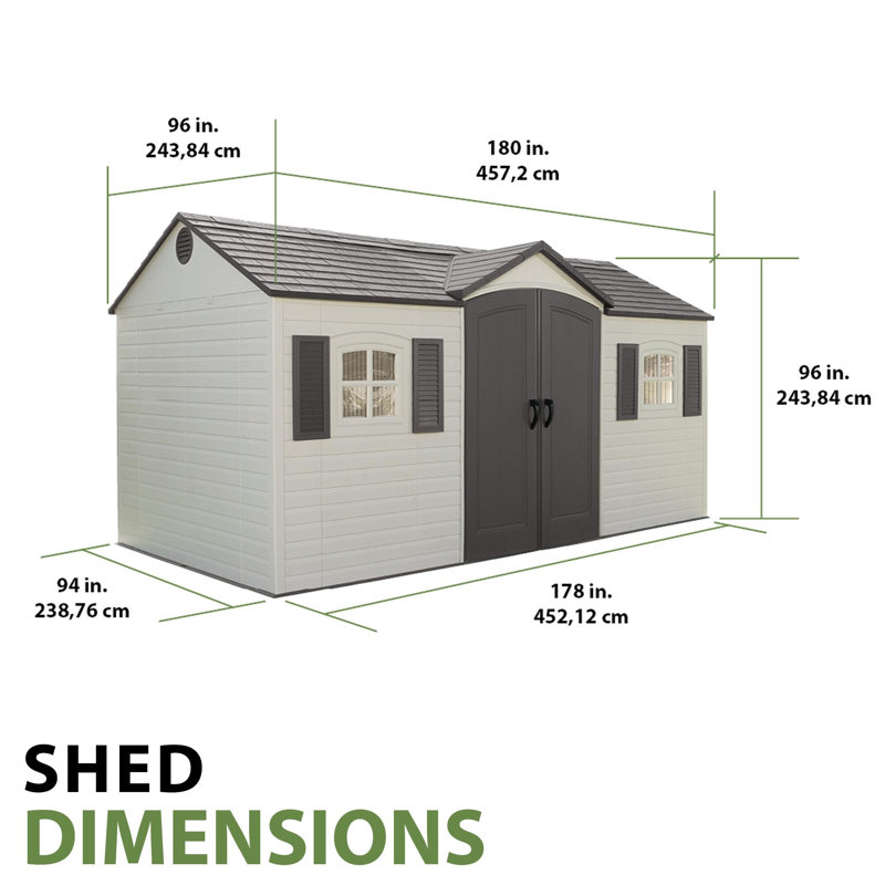 Lifetime 15 Ft. x 8 Ft. High-Density Polyethylene (Plastic